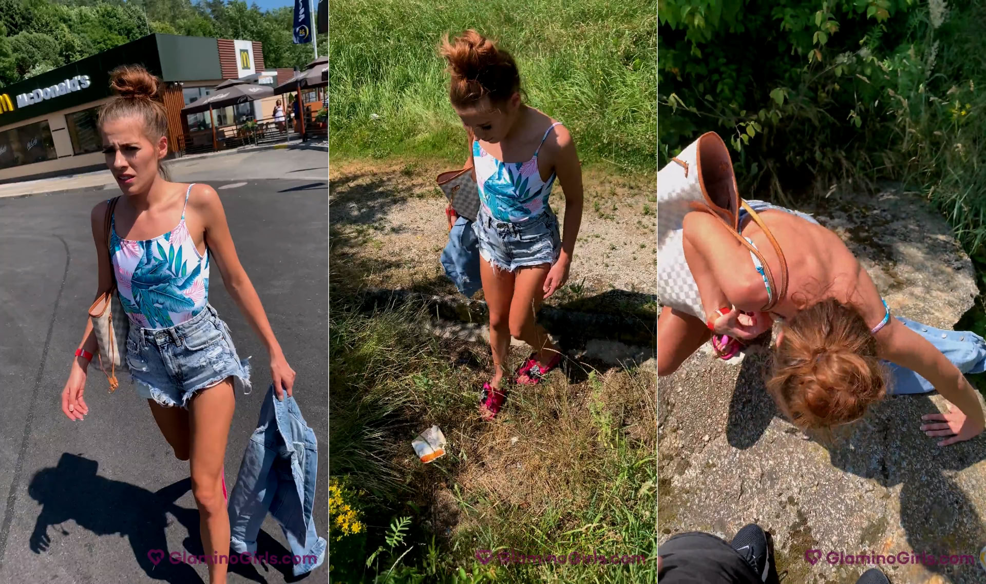 GlaminoGirls - Eveline Dellai - Sucks Cock On the Way to a Festival
